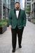 Mens Big and Tall Blazer - Green Plus Size Tuxedo Jacket