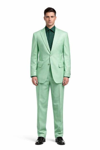 Men's green suit