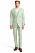 Men's Notch Label Green Colour Summer Seersucker Fabric Jacket and Pants 3 Piece Suit