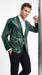 Mens Green Sequin Christmas Holiday Blazer – Luxury Party Jacket for New Year, Wedding and Festive Events New Year Jacket