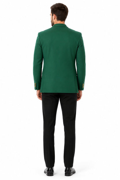 Augusta Green Blazer Men'S Classic Brass Buttons Blazer Sport Jacket