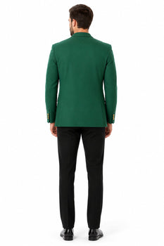 Augusta Green Blazer Men'S Classic Brass Buttons Blazer Sport Jacket