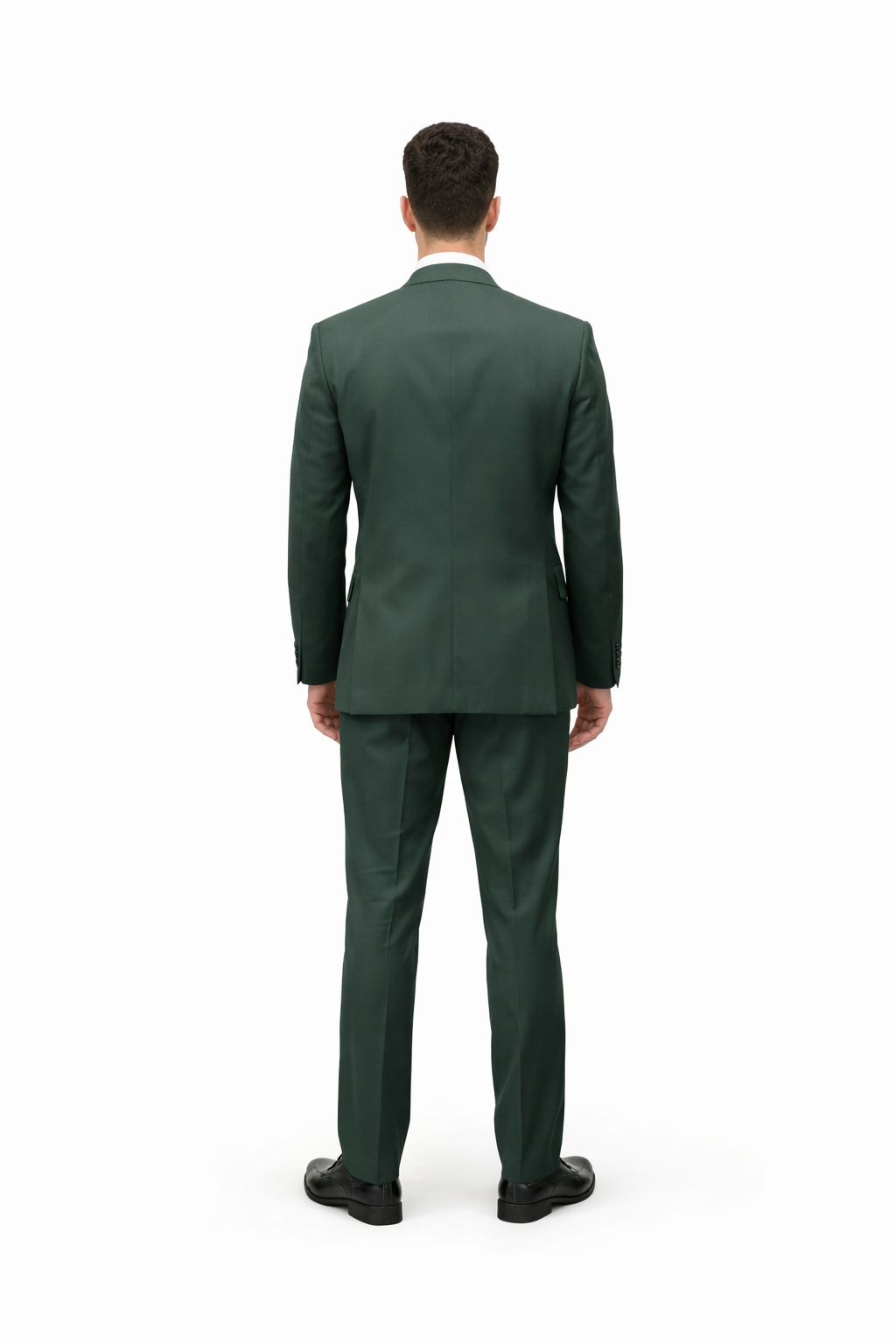 Men's Green Two Button  Flap Front Pockets Suit - Image 2
