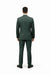 Men's Green Two Button  Flap Front Pockets Suit