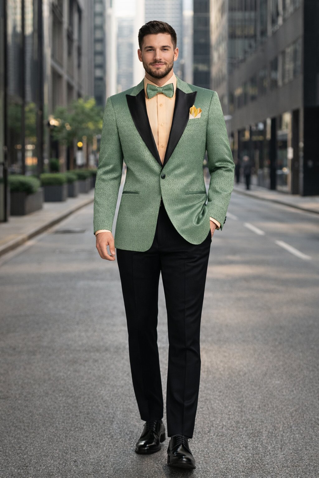 Premium Basil Green Church Suit for Men – Sharp Formal Ensemble Modern Fit
