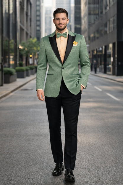 Premium Basil Green Church Suit for Men – Sharp Formal Ensemble Modern Fit