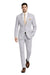 Modern Fit Summer 2 Piece 2 Button Suit Striped Seersucker in Navy