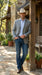 Mens Grey Western Three Button Blazer – Classic Cowboy Style Formal Jacket Business Casual Sport Coat