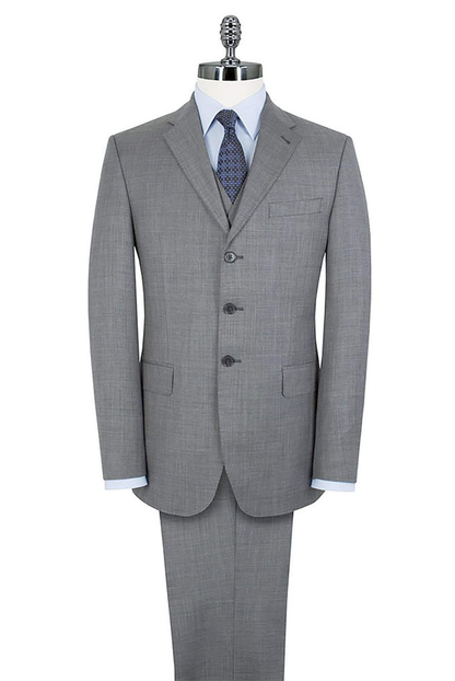 Mens Grey Western Three Button Blazer – Classic Cowboy Style Formal Jacket Business Casual Sport Coat