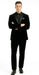 Men's High Fashion Black Shawl Lapel Velvet Suit + Velvet Pants