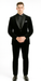 Men's High Fashion Black Shawl Lapel Velvet Suit + Velvet Pants