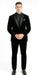 Men's High Fashion Black Shawl Lapel Velvet Suit + Velvet Pants