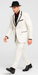 Men’s High Zoot Suit – Black & White Trim Pimp Tuxedo | Vintage Zuit Suit Style