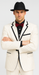 Men’s High Zoot Suit – Black & White Trim Pimp Tuxedo | Vintage Zuit Suit Style