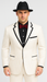 Men’s High Zoot Suit – Black & White Trim Pimp Tuxedo | Vintage Zuit Suit Style