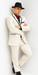 Men’s High Zoot Suit – Black & White Trim Pimp Tuxedo | Vintage Zuit Suit Style