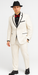 Men’s High Zoot Suit – Black & White Trim Pimp Tuxedo | Vintage Zuit Suit Style