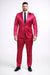 Mens Single Breast Suit Hot Pink - Sateen Shiny Fabric Metallic Fabric - Sharskin