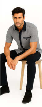Men’s Houndstooth Walking Suit by Dreams by Zacchi – 2 Piece Lei sure Set in navy/white- $99
