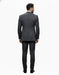 Mens Italian Wool Suit Color Charcoal Grey - Men's Designer Classic Fit Double Breasted Wool Pinstripe Charcoal Grey Suit