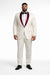 Men's Cream  Ivory One Button Cheap Priced Designer Fashion Dress Casual Blazer On Sale Burgundy Shawl Lapel Blazer