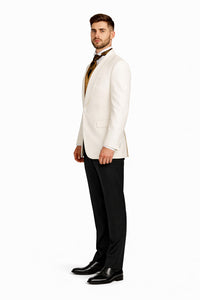 Men's Ivory Dinner Jacket Shawl Collar Formal Wear  One Button - Image 3
