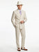 Mens Ivory Off White Double Breasted AI Capone Suit – Classic 1920s Vintage Gangster Style Formal Suit