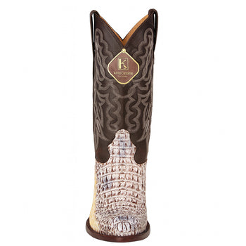 Mens King Exotic Caiman Hornback Cowboy Boots Natural (4980249) - Image 2