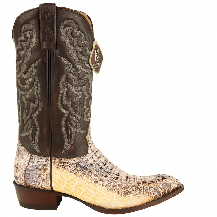 Mens King Exotic Caiman Hornback Cowboy Boots Natural (4980249)
