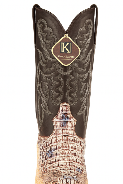 Mens King Exotic Caiman Hornback Cowboy Boots Natural (4980249)