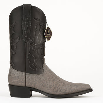 Men's King Exotic Snip Toe Sharkskin Boots Handcrafted Gray (494R0909) - Image 7
