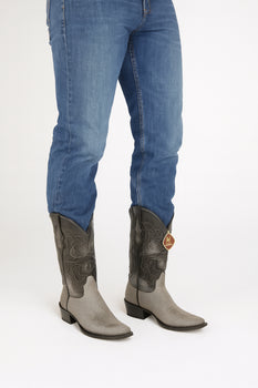 Men's King Exotic Snip Toe Sharkskin Boots Handcrafted Gray (494R0909) - Image 8