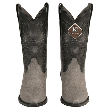 Men's King Exotic Snip Toe Sharkskin Boots Handcrafted Gray (494R0909) - Image 6
