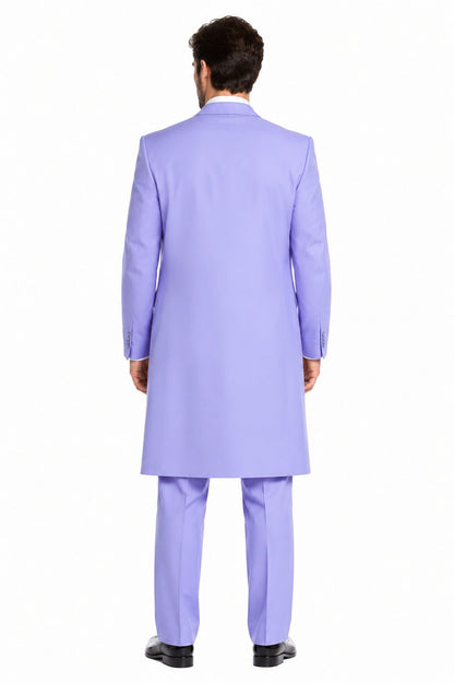 Mens Lavender Zoot Suit Long Jacket 3 Piece