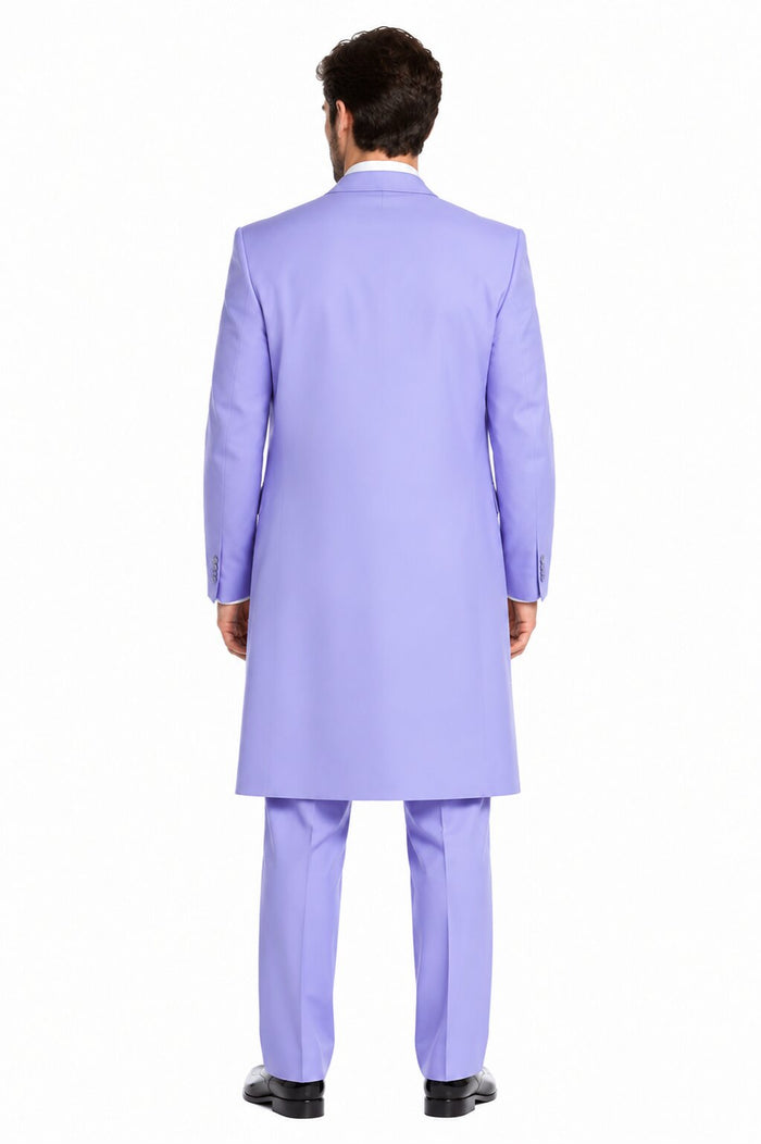 Mens Lavender Zoot Suit Long Jacket 3 Piece