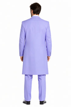 Mens Lavender Zoot Suit Long Jacket 3 Piece