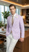 Mens Lavender Seersucker Blazer – Lightweight Striped Summer Sport Coat Casual Smart Formal Jacket