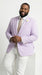 Mens Lavender Seersucker Blazer – Lightweight Striped Summer Sport Coat Casual Smart Formal Jacket