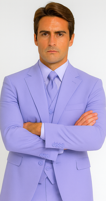 Mens Lavender Zoot Suit Long Jacket 3 Piece