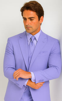 Mens Lavender Zoot Suit Long Jacket 3 Piece - Image 6