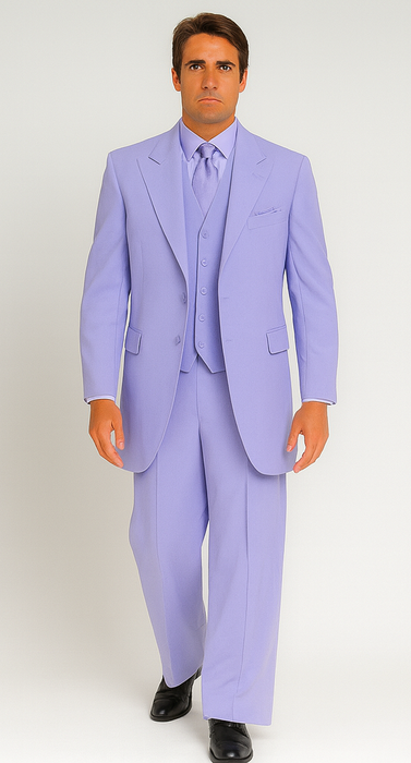 Mens Lavender Zoot Suit Long Jacket 3 Piece