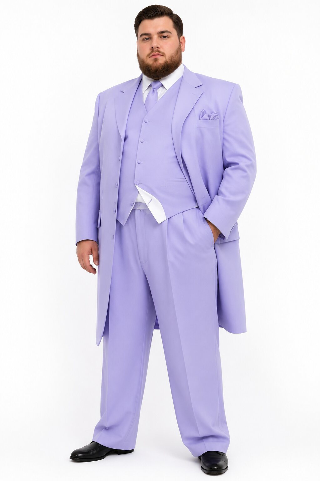 Mens Lavender Zoot Suit Long Jacket 3 Piece