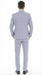 Mens Light Blue Plaid Three Piece Suit – Windowpane Check Wedding and Business Formal Suit Set