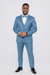 Mens Modern Fit Shiny Sharkskin Suit in Purple