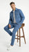Mens Light Blue Walking Suit Set – Safair Military Casual Jacket and Pants Outfit for Travel, Vacation, Streetwear
