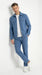 Mens Light Blue Walking Suit Set – Safair Military Casual Jacket and Pants Outfit for Travel, Vacation, Streetwear