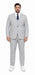 Mens Light Gray and Navy Pinstripe 3 Piece Suit – Peaky Blinders Inspired Vintage Gangster 1920s Suit