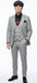 Mens Light Gray and Black Pinstripe 3 Piece Suit – Peaky Blinders Inspired Vintage Gangster 1920s Suit