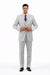 Men's Light Grey Three Piece  Slim Fit Fully Lined Suit