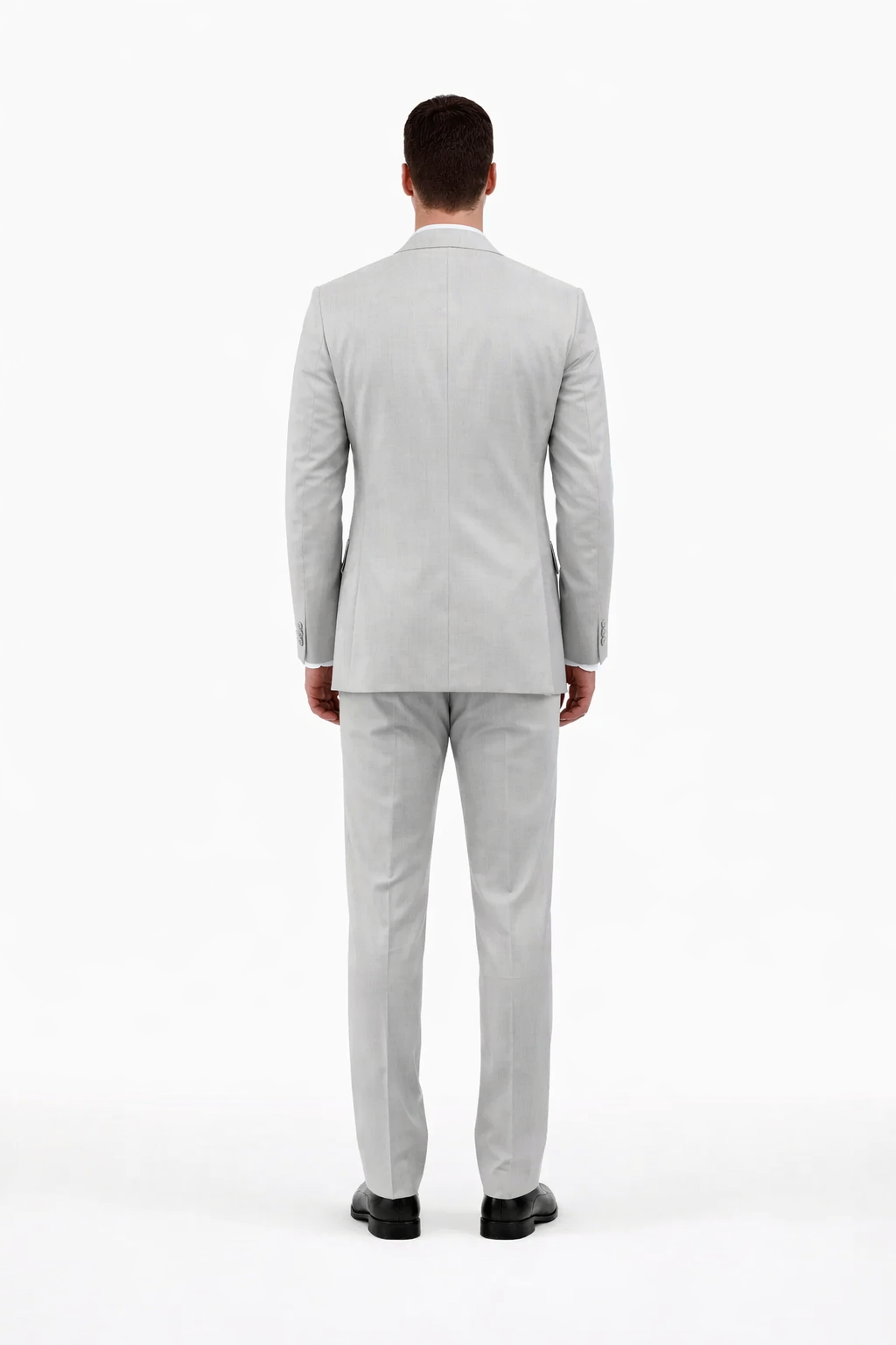 Men's Light Grey Three Piece  Slim Fit Fully Lined Suit - Image 2